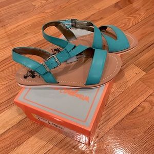Turquoise Sofia Slingback Sandals Size 8 Like New
